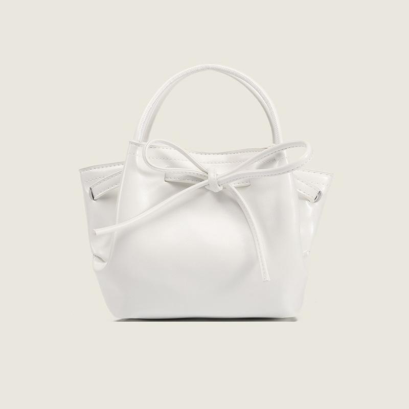 Korean Niche Portable Vegetable Basket Bag Women'S Spring Summer Fashion Bucket Bag Bow Messenger Bag
