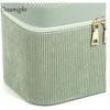 Oceanight Cosmelux Makeup Box Mirror Large Capacity Cosmetic Pouch Portable Compact Storage Vanity Case Stylish Travel Hotel Outdoor Multifunctional