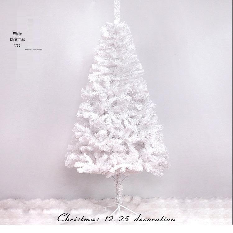 Pure White Encrypted Christmas Tree - Available in 1.5m, 1.8m, 2.1m for Winter Wonderland Decor