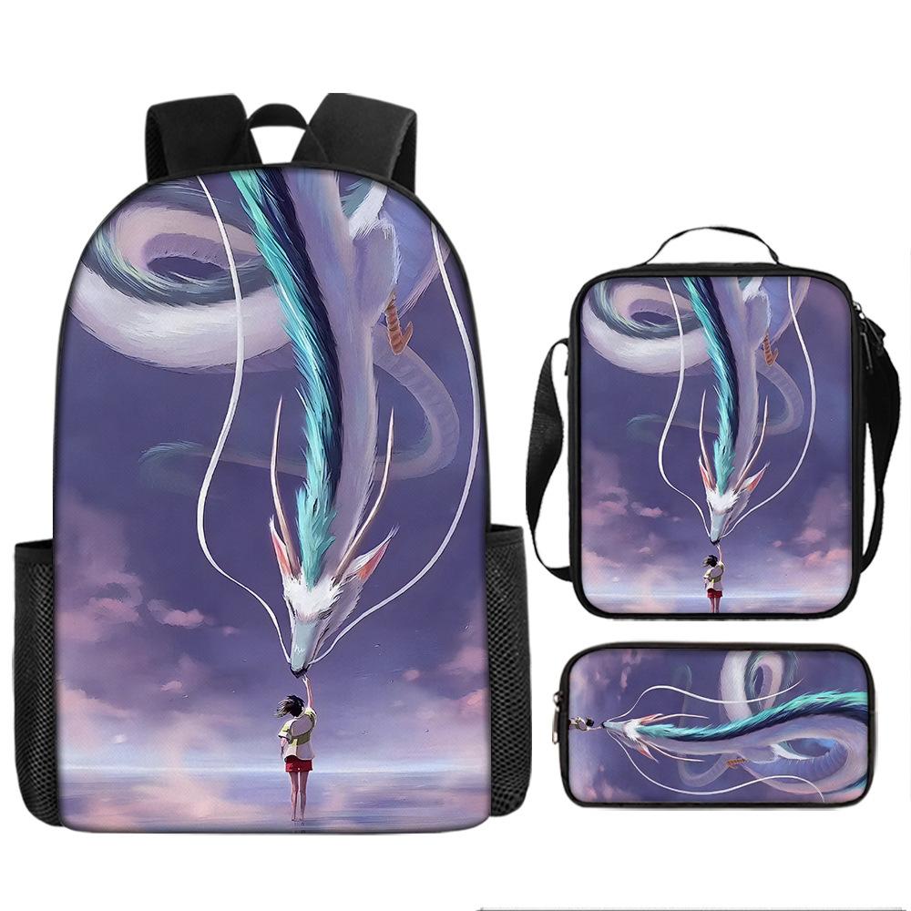 Elementary and Secondary School Students Spirited Away School Bag Hayao Miyazaki Children's Fashion Backpack Waterproof Large Capacity Backpack