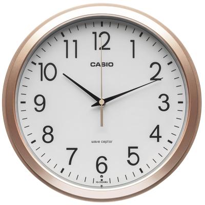 Wall Nighttime Pearl Pink IQ-352AMJ-4JF Clock, Analog, Radio-Controlled, Small, Stopwatch,
