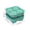 4 Grid 3D Ice Ball Ices Cube Silicone Ices Cube Tray Mold With Lid Reusable Ice Mold Ball For Whiskey Juice Fruit Jelly Ice Mold