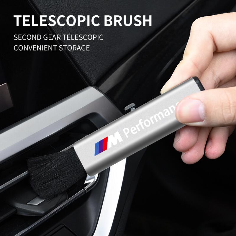 M LOGO Car Air Conditioner Outlet Clean Brush Dust Remover For BMW M E46 E90 E60 F10 F30 F20 E39 E36 X5 E70 F25 E92 X4 X5 Accessories