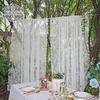 French Floral Lace Window Curtain With Rod Pulling Design For Home Decor