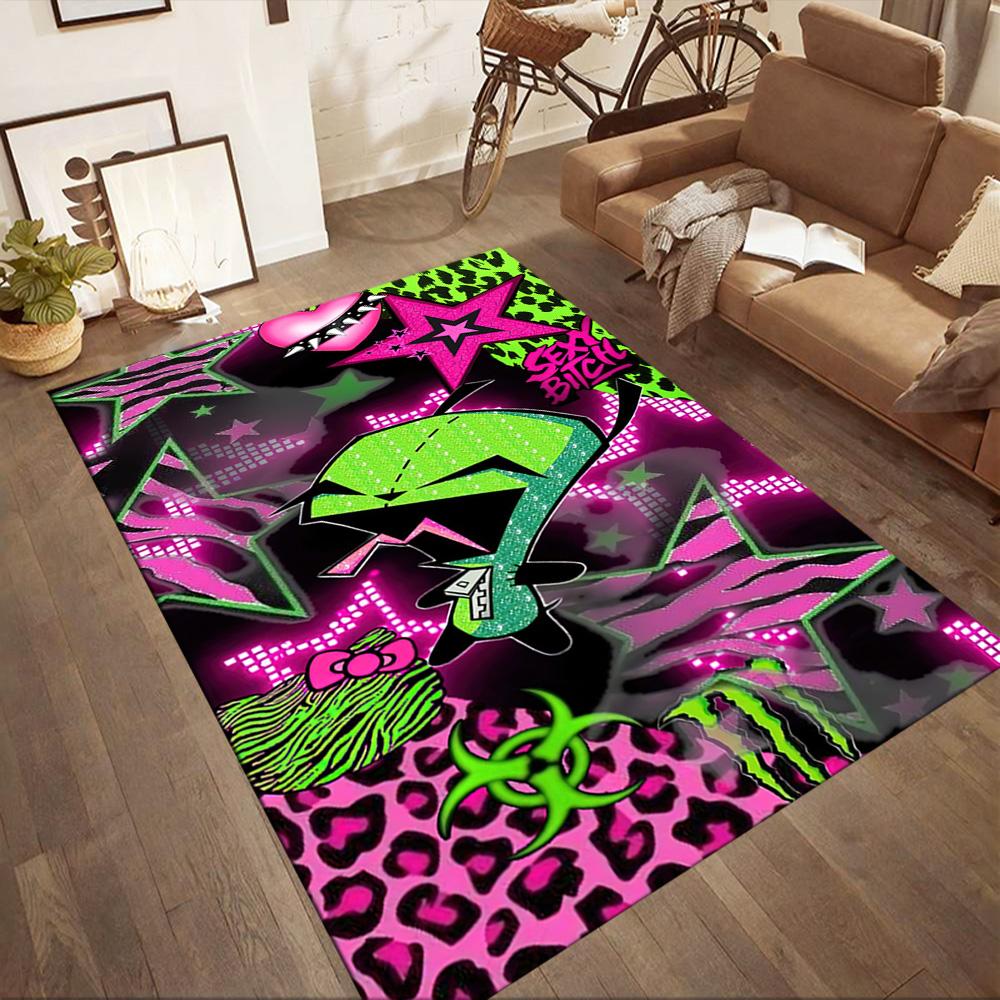 Invader Zim Square rugs are a great choice for living rooms, bedrooms, home décor, and as gifts.