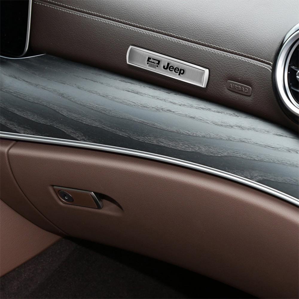 1pc Car Metal Logo Long Stickers Body Rear Trunk Decoration Sticker Accessories For Jeep Renegade Patriot Wrangler Gladiator jk AJO1