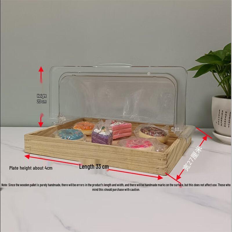 European Style Transparent Food Display Plate with Flip Lid