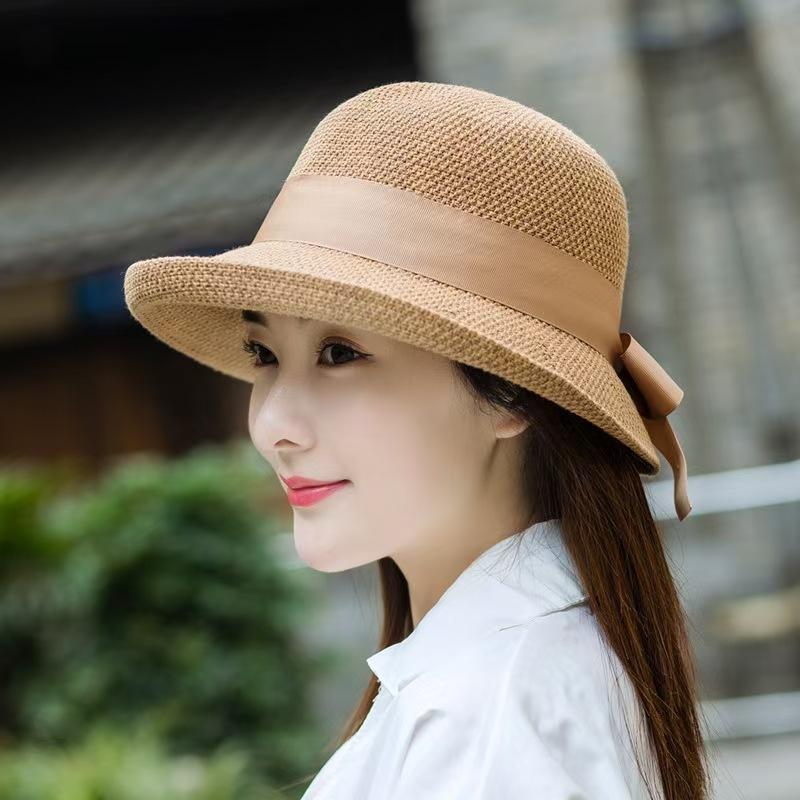New Spring and Autumn Sun Protection Fisherman Hat for Women, Summer Korean Style Fashion Versatile British Style Sun Hat, Japanese Style