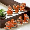 Niedliches Affen-Tischschild (2D) mit Babyäffchen und Plüschtier, Schreibtischdeko aus Holz für Zuhause oder Büro, herzerwärmendes Geschenk für Freunde