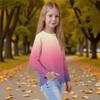 Top a maniche lunghe girocollo da bambino stampato casual quotidiano