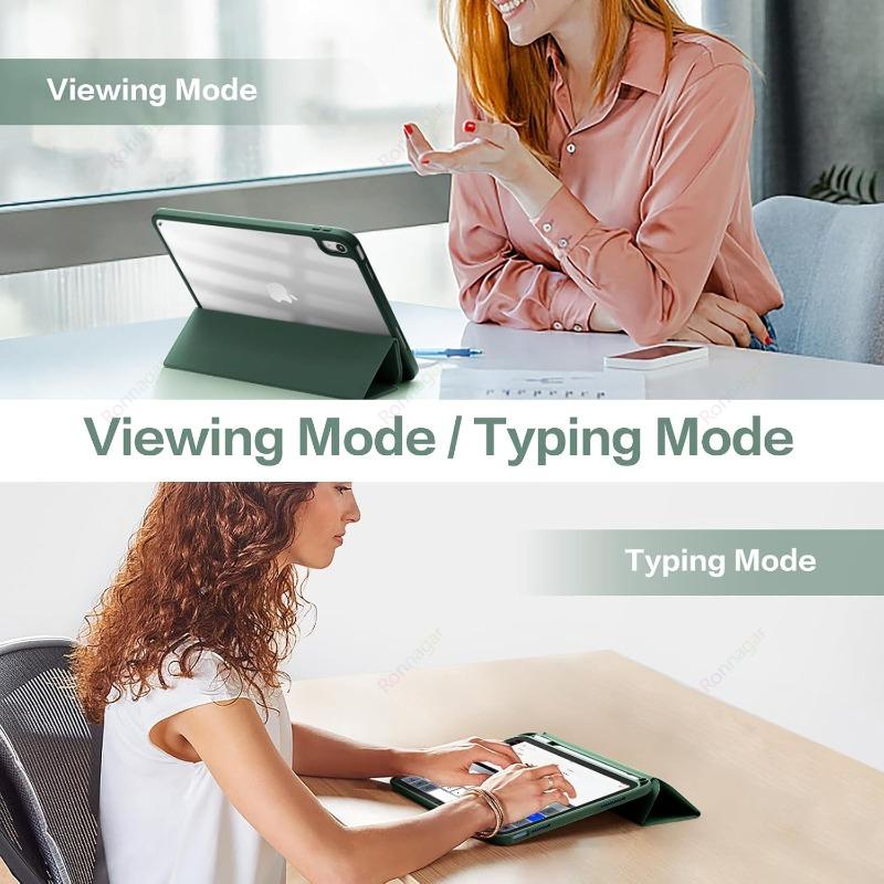 With Pencil Holder Case For iPad (A16) (A19) 11th 12th Gen Air11 13 11 Pro11 12.9 13 Air 3 4 5 10.9 7 8 9th 10.2