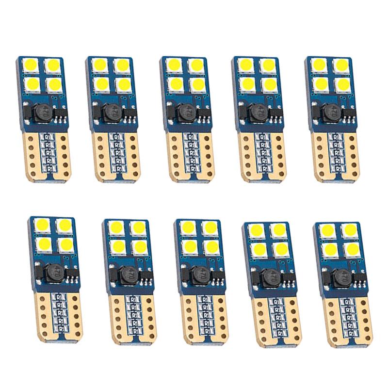 

10 шт. Светодиодные лампы W5W T10 Canbus 3030 SMD 6000K 168 194 LED 5w5 для освещения салона, купола, чтения, номерного знака, сигнальная лампа автомобиля yellow