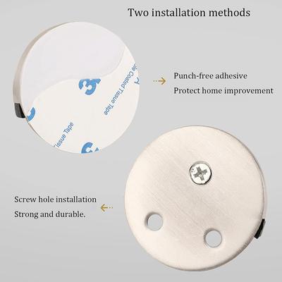 Stainless Steel Rubber Magnetic Door Stopper Punch-free Sticker Concealed Door Holder Floor-mounted Nail-free Doorstop