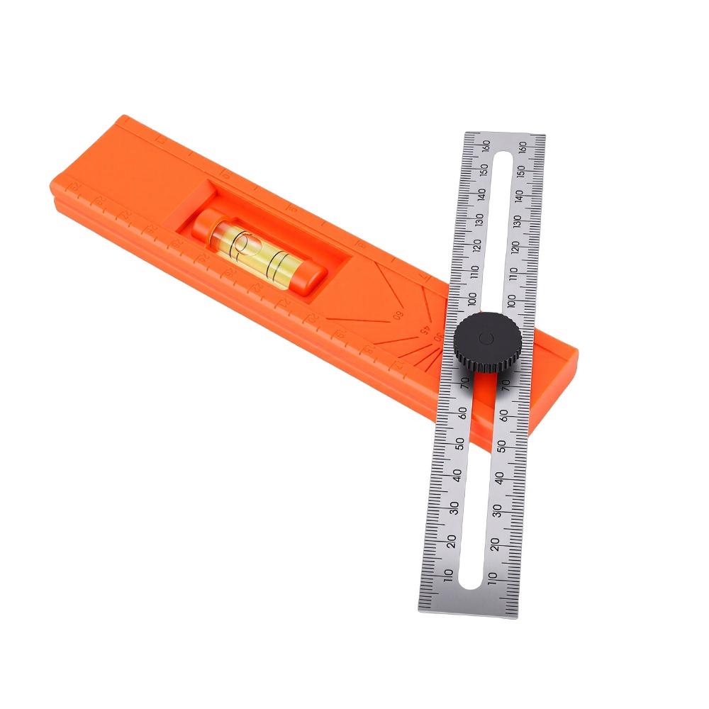 Level Gauge Multi-Angle Ruler Rotatable Knob Depth Measuring Gauge  For Woodworking