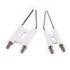 H-Type Ignition Electrodes Ceramic Ignition Double Pin Siamese Ignition Pin Replacement For Oil Burning Ceramic Electrode