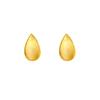 Sterling Silver European and American Retro Brushed Gold and Silver Water Drop Fine Throwing Metal Stud Earrings, Premium Light Luxury Earrings
