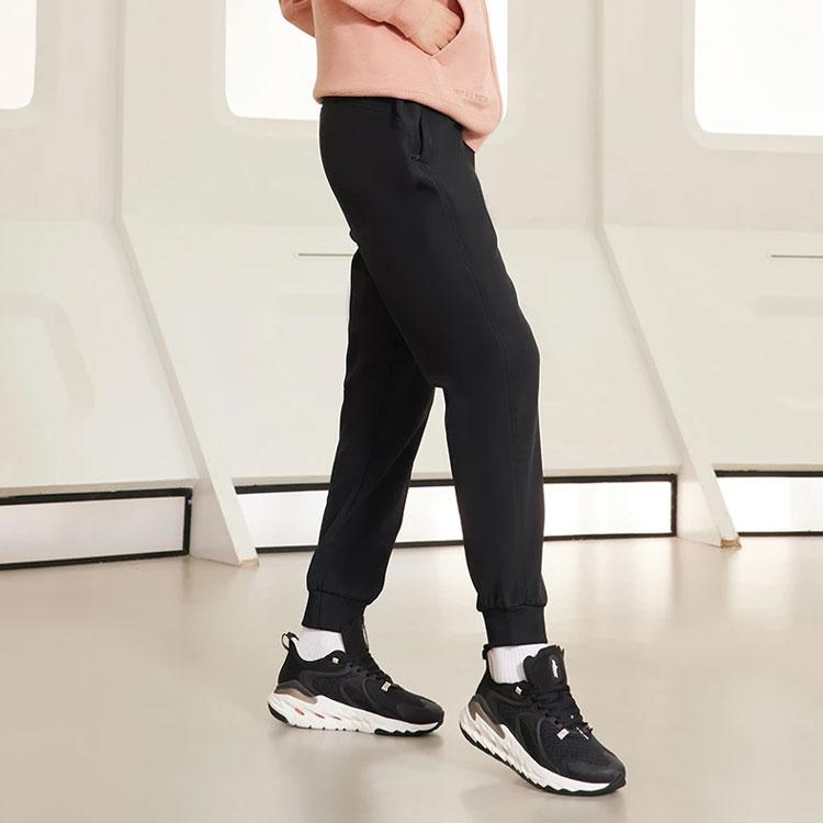 Li Ning Training Series Fitness Solid Color Logo Knitted Sports Pants Women pants Black AYKR760-1