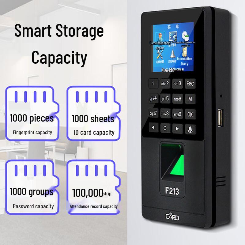 Fingerprint Card Access Control System CN plug (adapter included)