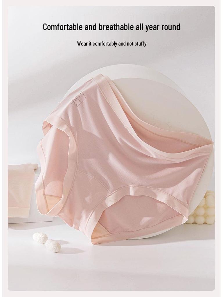 Women's Breathable Mid-Waist Mulberry Silk Triangle Briefs