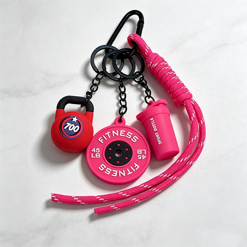 Bag Charm Kettlebell Dumbbell Hand-Woven Ropes Luxury Bag Pendant Trendy Sports Bag Pendants Gift For Fitness Enthusiasts