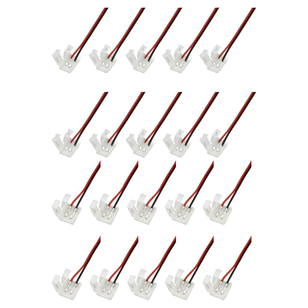10Pcs No Soldering 2Pin Power Wire Connector Led Strip USB Connector No Welding Ribbon 2 Pin Led Strip Adapter
