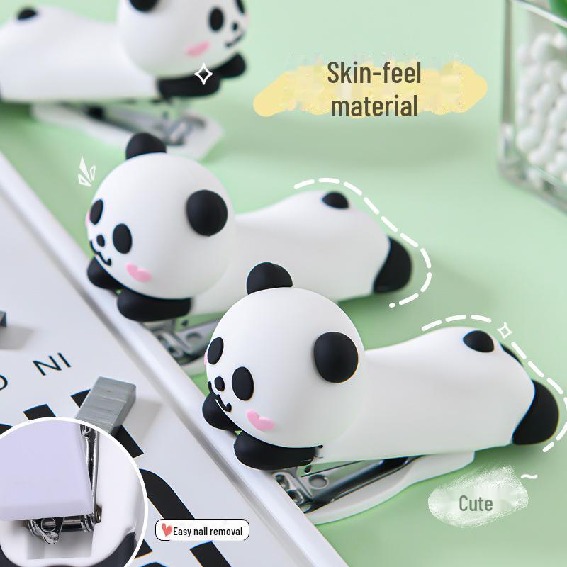 Panda Baby Stapler - Cute Cartoon Design, Portable & Easy-to-Use for Students