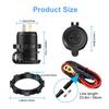 68W Dvojitá zásuvka USB QC 3.0 a Type-C PD Trojitá zásuvka 12-24V Nabíječka do auta s dotykovým spínačem Vodotěsná pro auto Loď Mořské RV