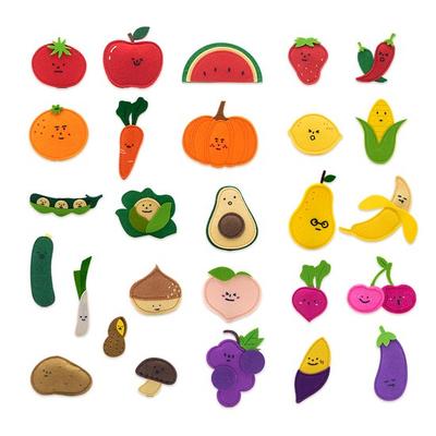 Noriter Fruit + Vegetable Infant Felt Magnetic Teaching Aid Set, Korean Popular Puzzles