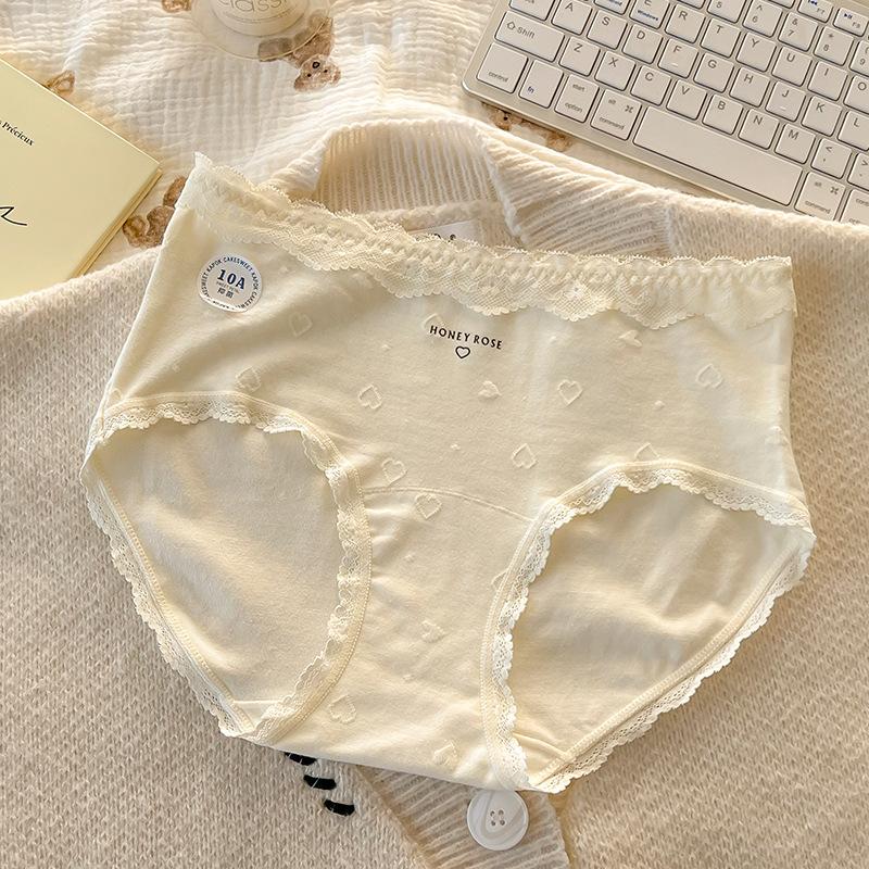 

Women s Autumn and Winter Cotton 10A Bacteriostatic Extended Crotch Breathable Mid Waisted Briefs XL телесный