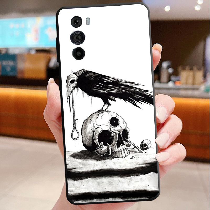 

Animal Bird Crow Art Phone Case For Motorola Edge 60 50 40 Pro 60 50 40 30 Ultra Neo Fusion Moto G Play G Stylus G Carcasas G Stylus 5G 2024
