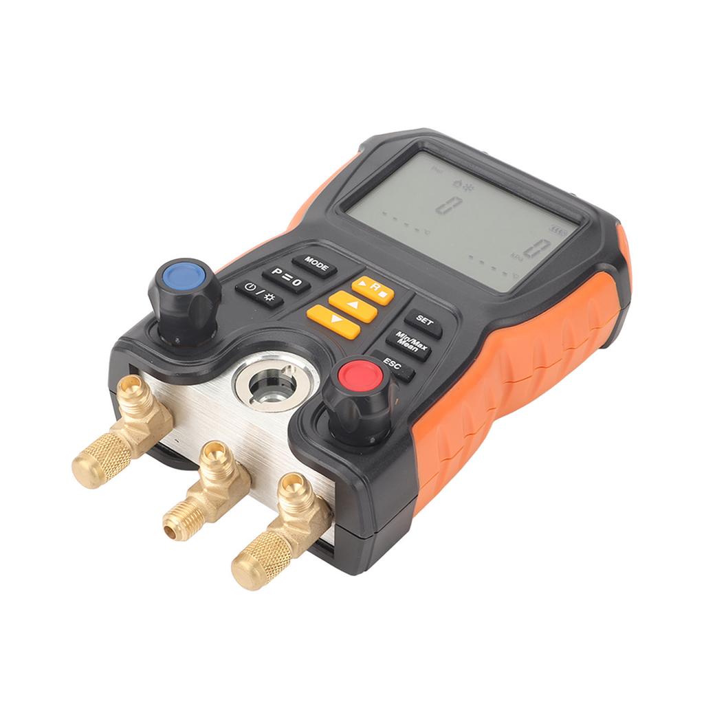 Digital Manifold Gauge High Accuracy 2 in 1 Pressure Temperature Tester Air Conditioner HVAC Digital Manifold Meter