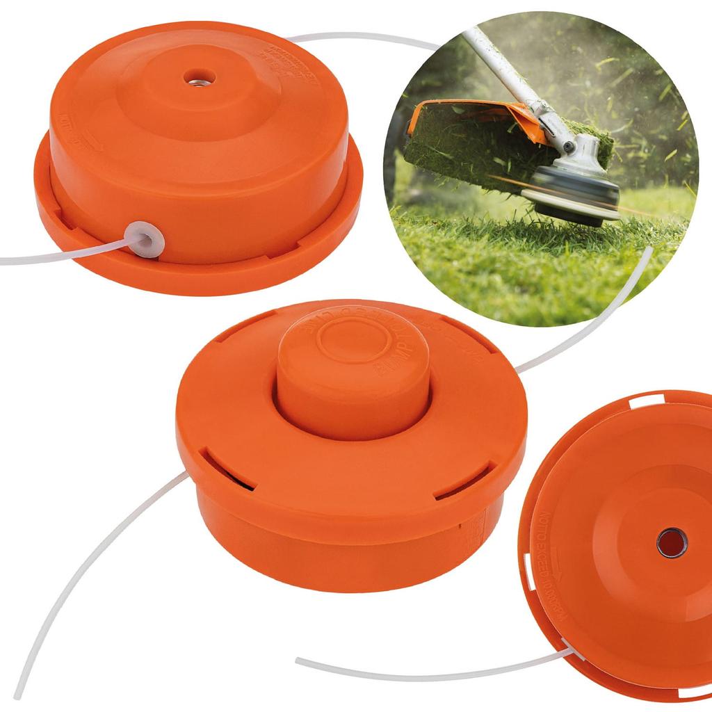 String head for a petrol brushcutter