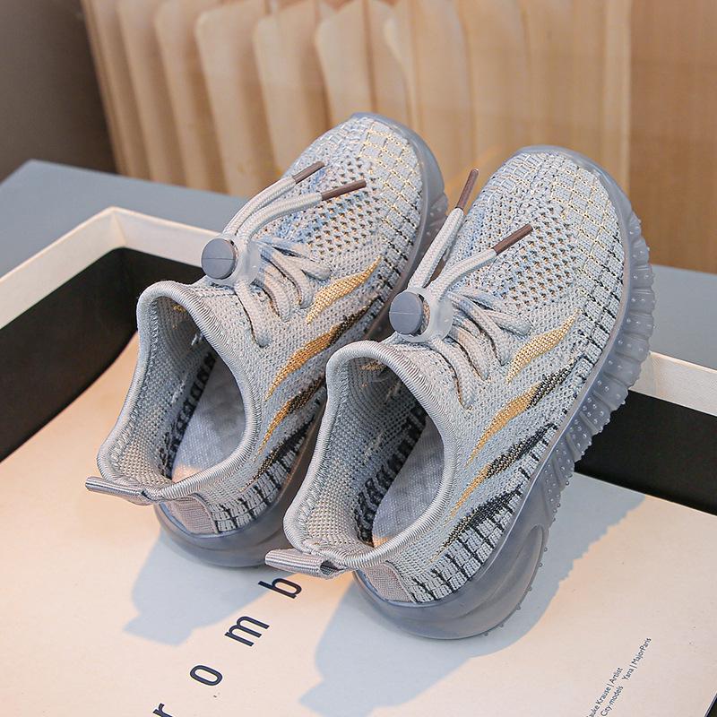 New Lightweight Breathable Children's Running Shoes - Boys & Girls, Soft Sole Woven Mesh, Spring and Autumn 2026