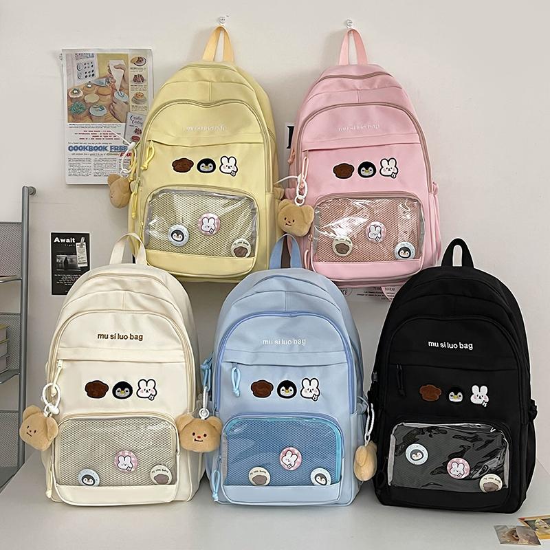 College Style Schoolbag Women Large Capacity Backpack Girls Lightweight Waterproof Backpack