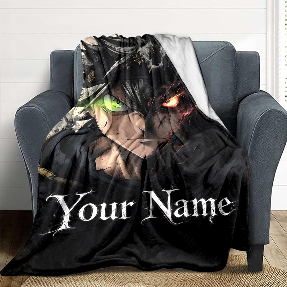 Custom 1Pc Custom Anime Character Fleece Flannel Blanket Soft Warm Cozy Office Throw For Bedroom Couch Travel Birthday Xmas Gift