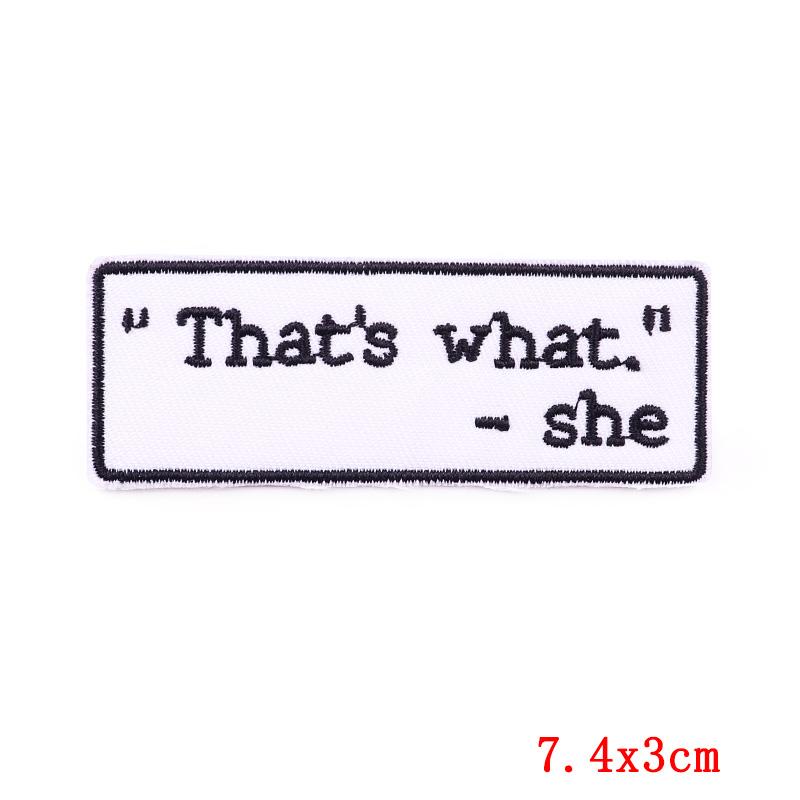 Positive Letters Sew Embroidery Patches For Clothes See The Good Iron On Patches For Clothing Thermoadhesive Patch Applique DIY