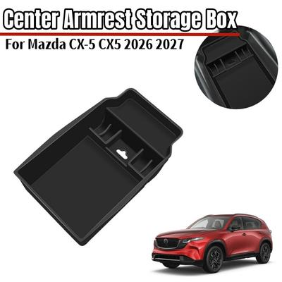 For Mazda Cx5   Armrest Storage Box Upper Tray Divider Soft Silicone Pad Storage Modification Storage Expansion For Cx-5