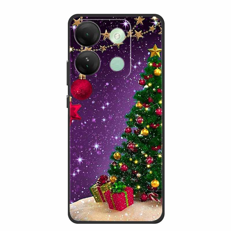 For Infinix Smart 7 HD Christmas Soft Case Silicone TPU Back Cover Phone Cases For Infinix Smart7 Plus X6516 Xmas New Etui Shell