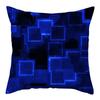 Blue Geometric  Neon Square Pattern Pillow Covers Pattern Cushion Cover Suitable For Sofa Bedroom Car Pillow Cover