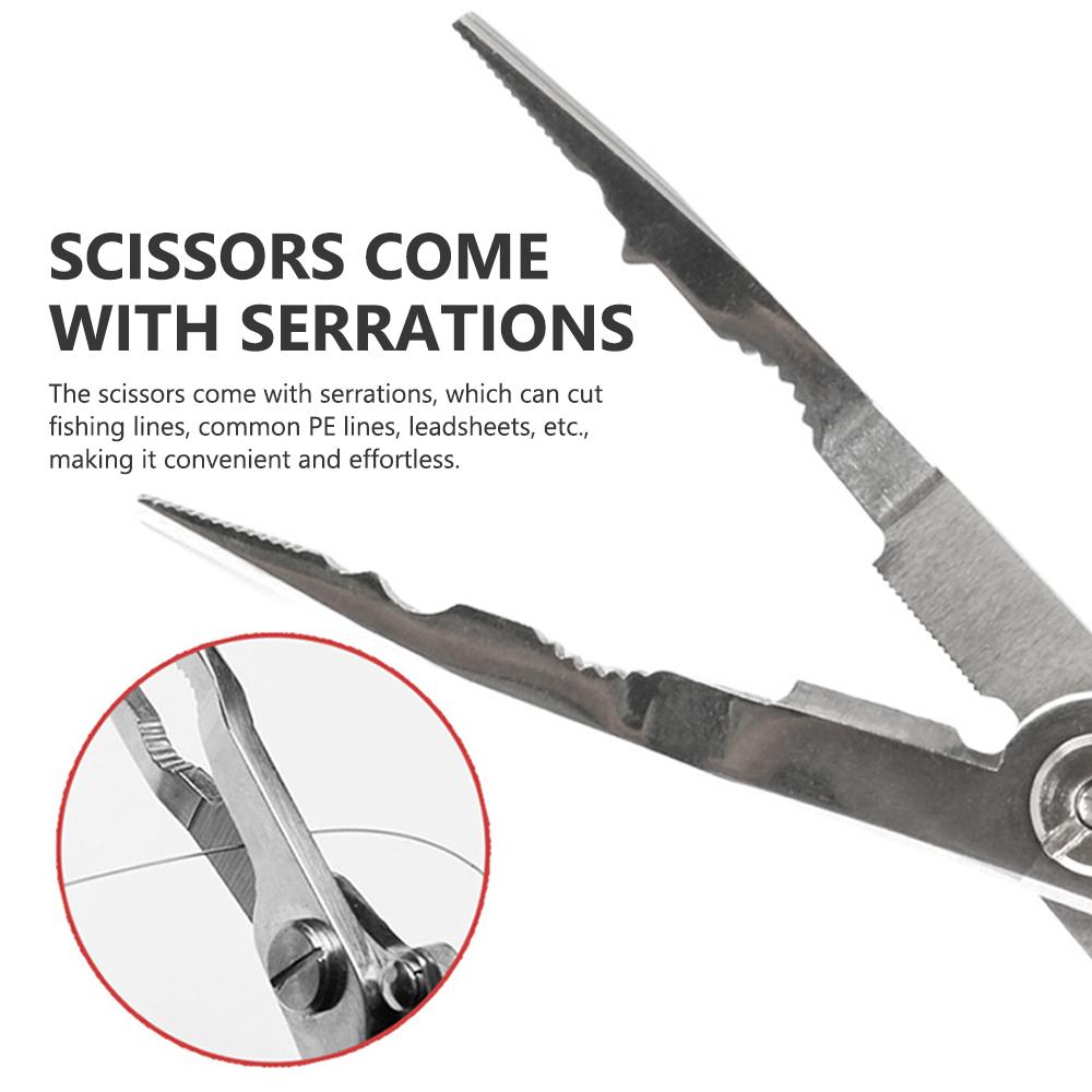 Multifunctional Fish Pliers Fishing Line Cutter Fishing Line Tied Pliers Fishing Hooks Picking Pliers Long Nosed Pliers