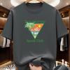 T-shirt con Stampa Grafica Casablanca Tennis Club in Offerta Speciale Uomo Donna Caratteristiche Un Design Triangolare Verde Casablanca Che Include Elementi Come Palme