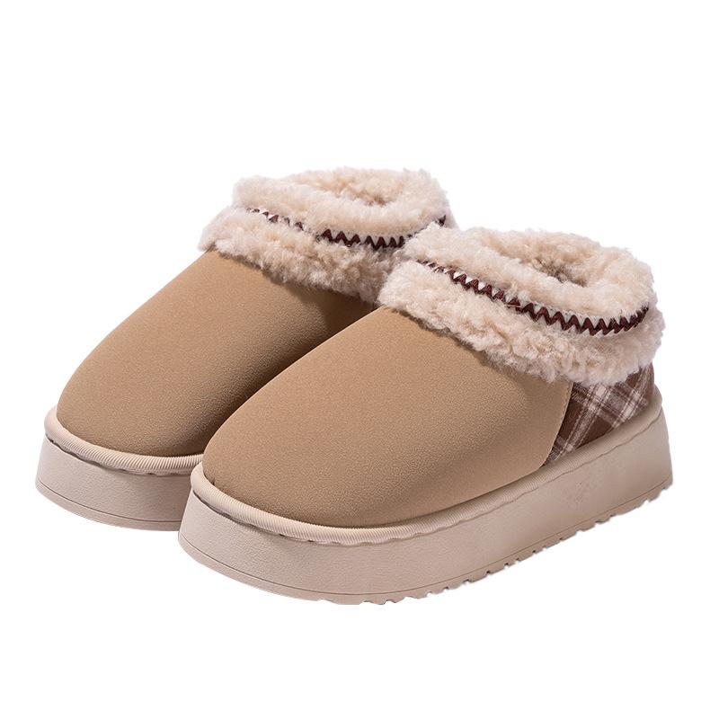 

2025 ethnic cotton shoes winter Korean version suede home autumn and winter thick-soled fluff non-slip outer wear 40/41 fits (39/40 feet wear)