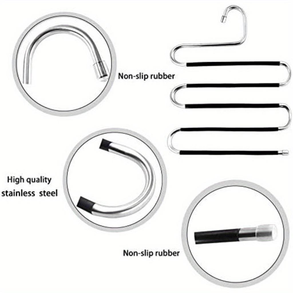 1/3Pcs Hangers Space Save Non-Slip Clothes Hangers Stainless Steel Closet Storage Organizer for Pants Jeans Scarf Trousers