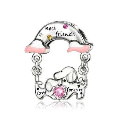 Charms Copper Dog Best Friend Dangle Pendant Fit Bangle Bracelet Necklace Diy Jewelry