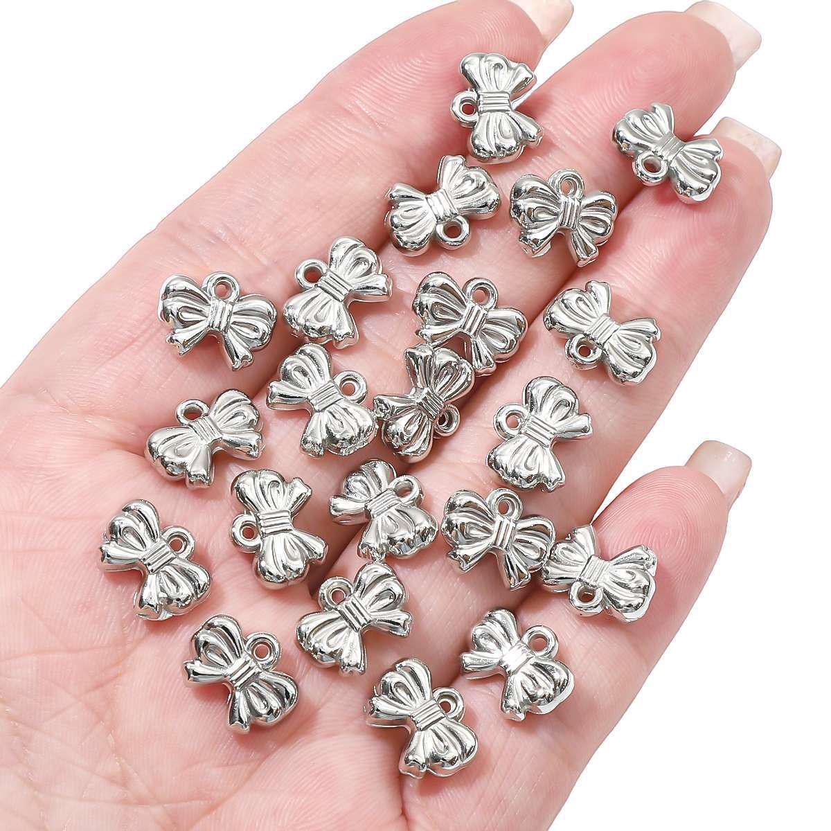 

CCB Подвеска-бантик Любви Ручная работа DIY Ожерелье и Браслет Шарм Аксессуары White K Color