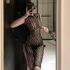 Sexy erotic underwear women's classical pure desire style cheongsam see-through milk lace transparent dress temptation free set