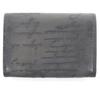 Excellent BERLUTI Card Case Inbuia Calligraphy script black leather mens Used