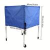Mobile Folding Sports Ball Storage Cart: Basketball & Football Organizer