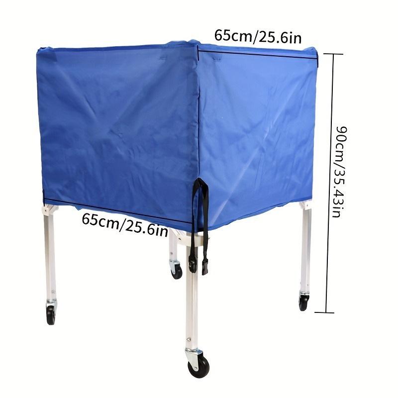 Mobile Folding Sports Ball Storage Cart: Basketball & Football Organizer