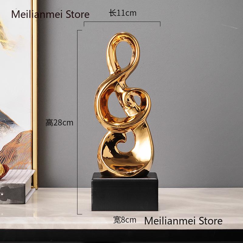 Blue Ceramics Music Symbols Sculptures Decorations Ornaments Art Decoration Small Sculpture Office Home Desktop Decoration